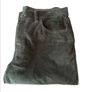 NWOT Mens straight leg regular fit corduroy pants green brown 34x32